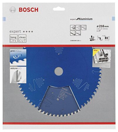 Bosch Alüminyum Testere Bıçağı 216*30 mm 64 Diş Expert 2608644110